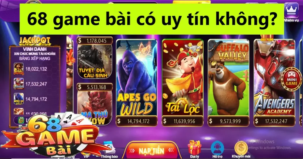 68 game bài có uy tín không? Tại sao nên chơi game 68 game bài