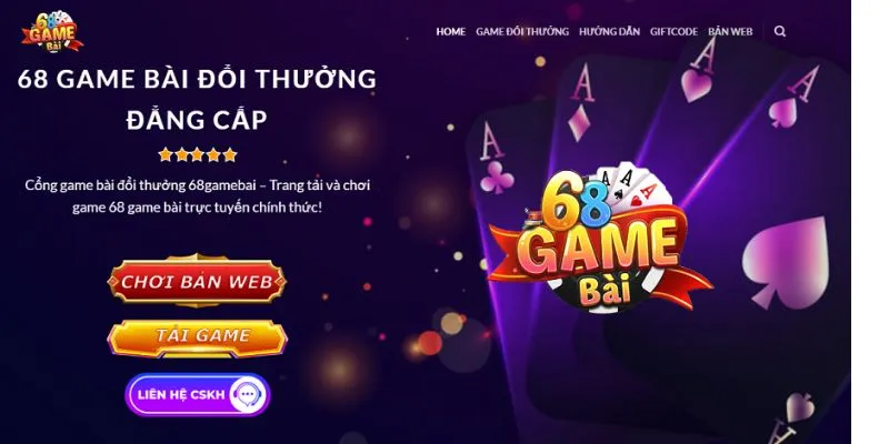 Hướng dẫn cược thủ tải app 68 game bài