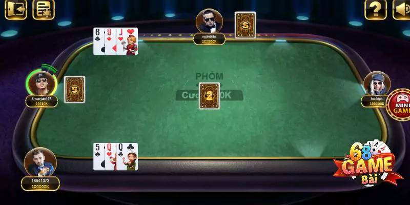 Phỏm 68 game bài - game bài đổi thưởng thắng tiền thật 4 Cân nhắc chọn đánh lá nhỏ hay to