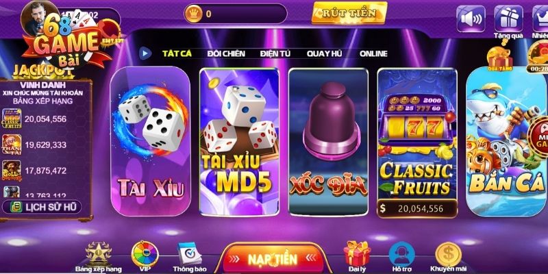 Live sòng bạc 68 game bài - Thiên đường cá cược trực tuyến đẳng cấp 2 Những tựa game nổi bật tại live sòng bạc 68 game bài