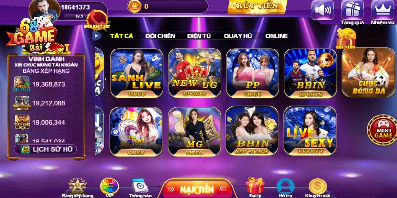 Sảnh Live Sexy 68 game bài - Lựa chọn số 1 của hàng triệu bet thủ 1 Sảnh Live Sexy mang đến bàn cược casino ăn khách