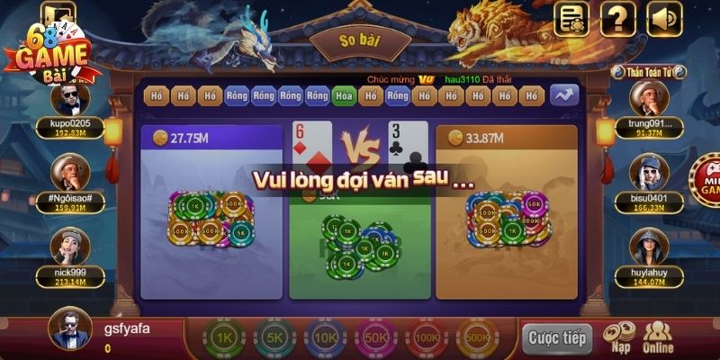 Rồng Hổ Đại Chiến 68 Game Bài - Trò Chơi Gây Sốt Cộng Đồng 3 image 7