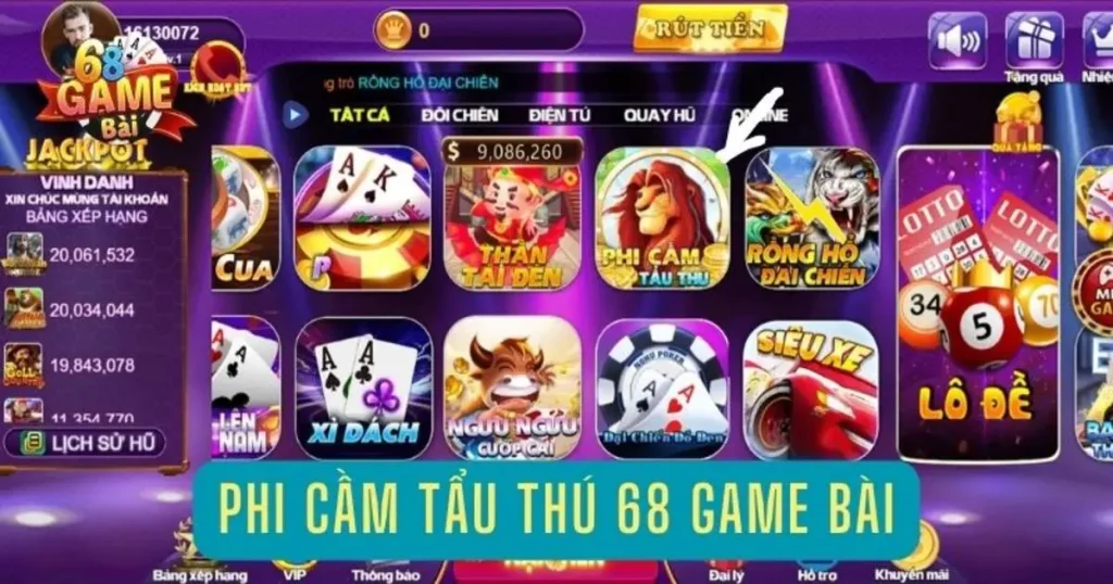 tham gia phi cam tau thu 68 game bai hap dan