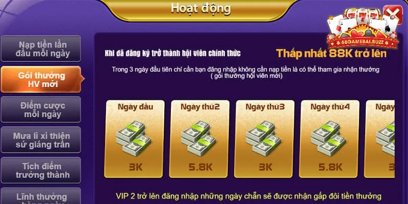 Tham gia nhiệm vụ thường xuyên để dễ lên VIP hơn