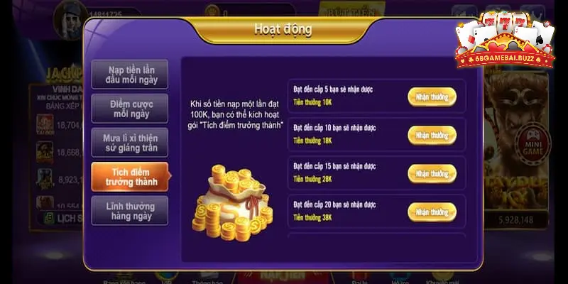 Tích điểm trưởng thành mỗi ngày cực đơn giản