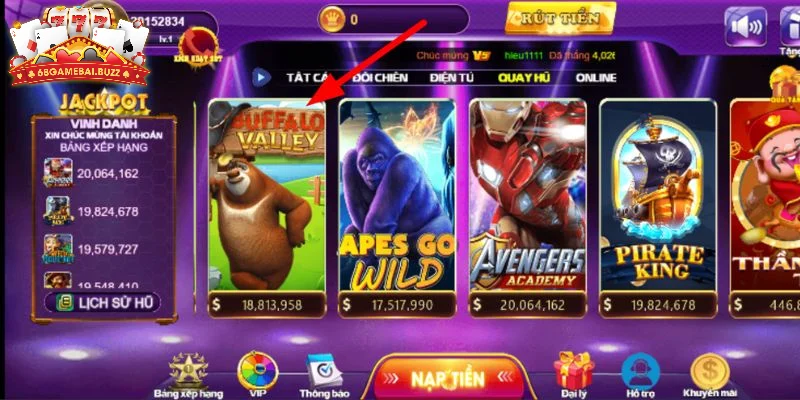 Buffalo Valley 68 game bài - 4 mẹo chơi hay tổng hợp 2024 1 Buffalo Valley 68 game bài nổi bật nhất 2024